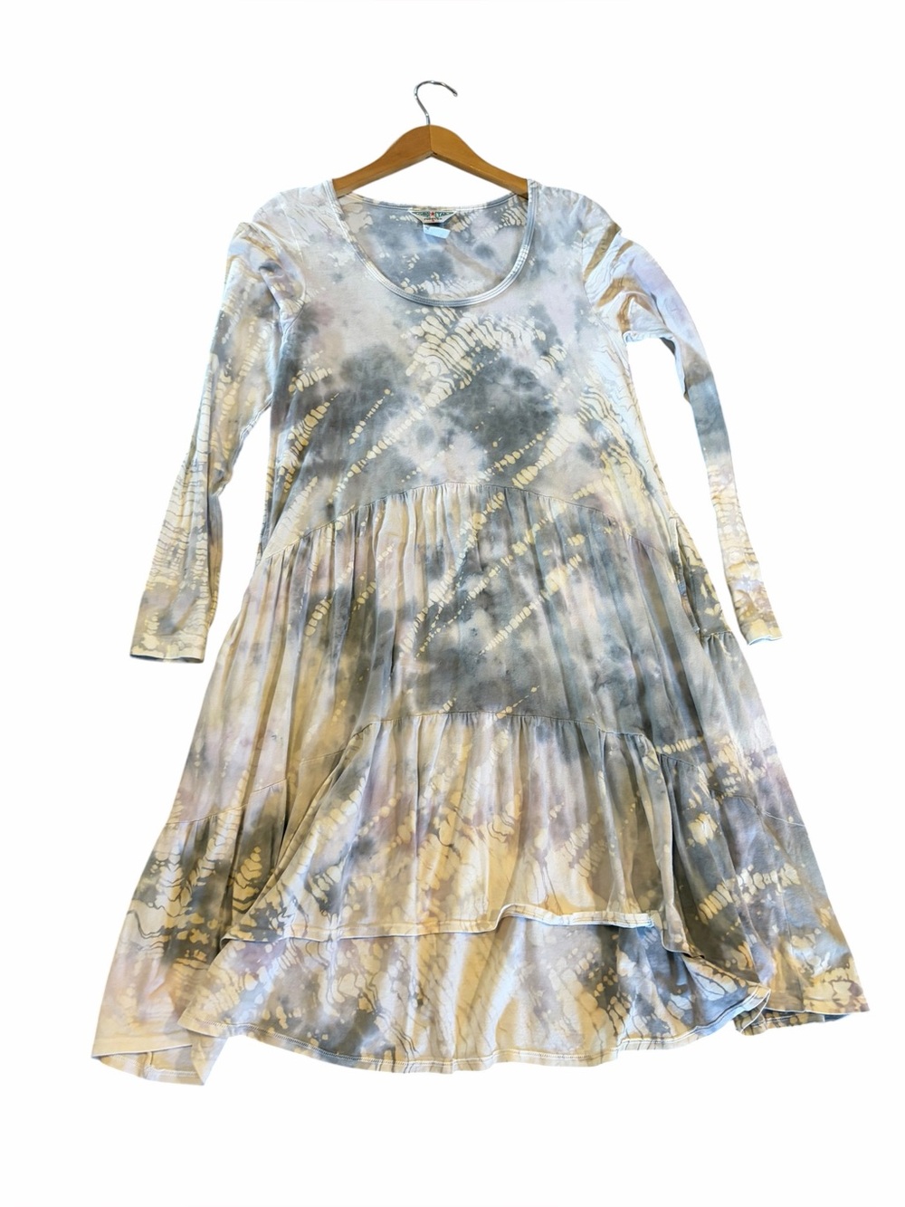 HARD TAIL Y2K Long Sleeve Tie Dye Babydoll Dress